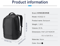 Mochila para Portátil de Negocios Resistente al Agua de 15.6 Pulgadas, 20.5L de Gran Capacidad, Bolsa para Computadora de Oficina, Lista para Enviar