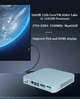 Mini PC Ordinateur de Bureau Intel Core I7 1255U 2*DDR4 4 Go 8 Go de RAM 128 Go 256 Go SSD Prise en Charge de l'Affichage Double Mini PC