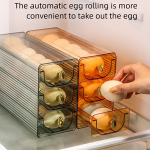Đôi rõ ràng trứng lưu trữ ngăn kéo tiêm cấp thực phẩm vật nuôi nhà bếp hộ gia đình <span class=keywords><strong>container</strong></span> cán chức năng <span class=keywords><strong>Stackable</strong></span> hộp lưu trữ - Product Image 2