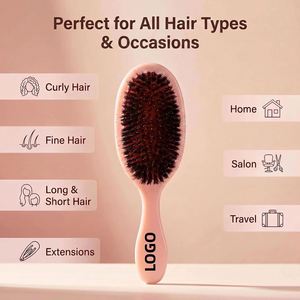 Low Minimum Order Boar Bristle Detangling Hair Brush Promotional <b>Gift</b> Air Cushion Massage Comb for Online Boutiques Box - Product Image 2