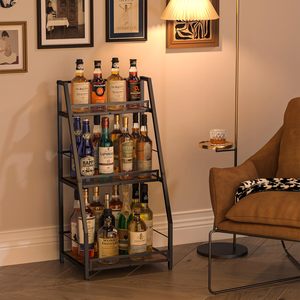 SENYU Estante para Licores de 3 Niveles, para Bar en Casa, Estante para Vinos Independiente Escalonado, Mueble para el Hogar Duradero y Ecológico - Product Image 1
