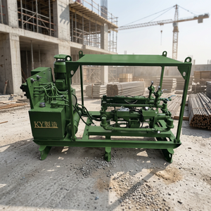 Bomba de hormigón para obras de construcción. Bombas dobles que funcionan sincronizadamente. Cada bomba tiene una tasa de descarga de 48 litros por minuto. - Product Image 3