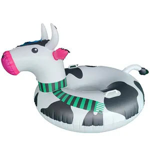 Inflatable Cow Snow Tubes snow sled for adults heavy duty river run tubes for floating