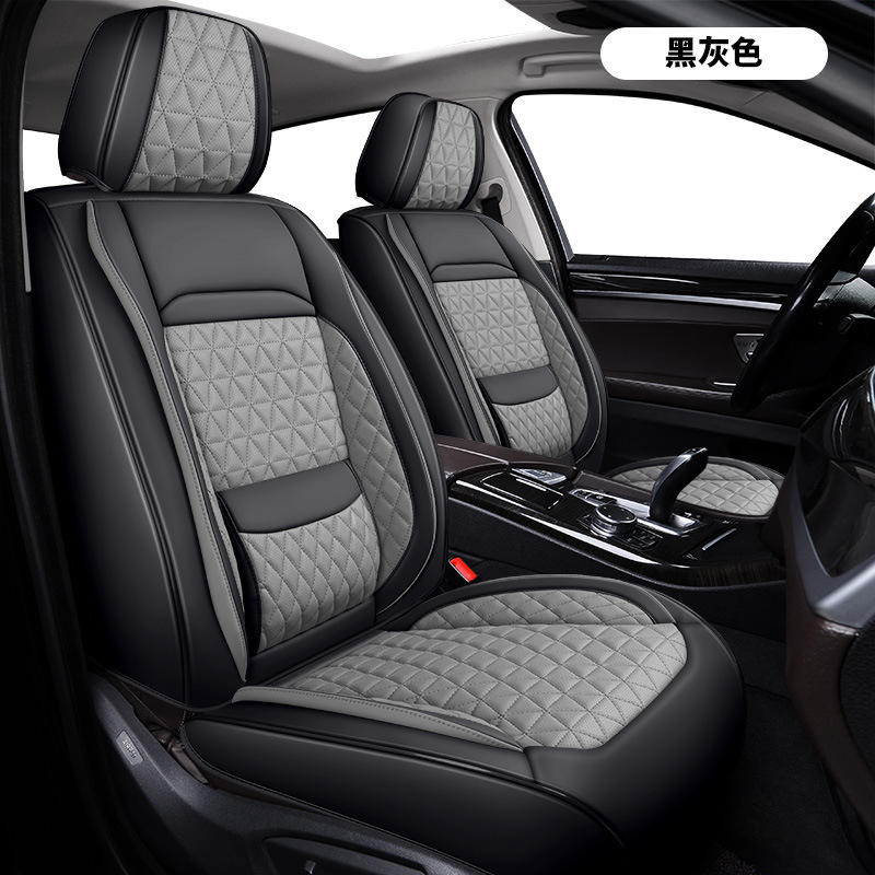 สีดำเทา ทรงเอวมาตรฐานแบบเรียบ