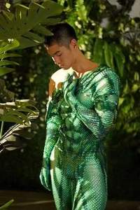 ชุดจั๊มสูทผู้ชายประดับเพชร ชุดเทศกาล ชุดฮาโลวีน ชุดแสดงกล้ามเนื้อ ชุดแสดงละคร ชุดรอมเปอร์ผู้ชาย ชุดบอดี้สูทผ้าสแปนเด็กซ์ ชุดเซ็กซี่สำหรับผู้ชายบนเวที - Product Image 1