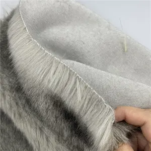 Faux Fabric Acrylic Hair Tippy Dyeing Animal Long Pile Fake Faux Synthetic Fur Fabric