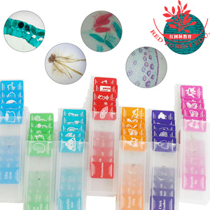 <b>Microscope</b> Accessories Slides, Colorful Specimen Slides Set, Plant and Animal Cell Glass Slides, 35 Types of Specimen Sections - Product Image 5