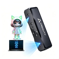 Pemindai 3D Creality Otter Lite Basic Presisi 0.05mm Pemindaian Warna Penuh untuk Objek Kecil dan Sedang Akrilik Hitam Resolusi Video 1080P