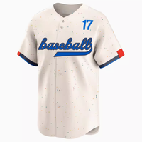 Uniforme de baseball de conception libre maillot de baseball boutonné avec broderie hauts d'équipe sublimés vêtements de baseball et de softball grande taille