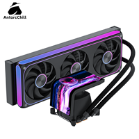 Refroidisseur liquide AIO AntarcChill 360 mm avec écran OLED incurvé 3D à vision directe de 6,67 pouces, refroidissement par eau du processeur, compatible Intel AMD