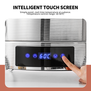 WINNERS Or rose Acier inoxydable 2 en 1 Buffet <span class=keywords><strong>Chauffe</strong></span>-plats Restauration Lampes chauffantes Service buffet Plaque chauffante avec bassin alimentaire - Product Image 4