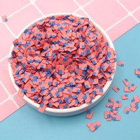 500g/Lot Potongan Bendera Nasional Non-Material Campuran Biru Perak Bintang Konfeti Taburan Payet untuk Kerajinan Dekorasi Slime DIY