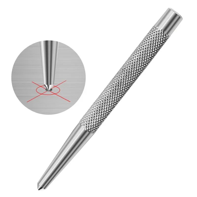 Non-Slip Center Punch High Carbon Steel Center Pin Punch High Hardness For Locator Metal Wood Marking Drilling Tool