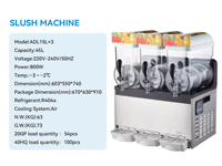 Machine à neige pilée semi-automatique en acier inoxydable KR, capacité 45L, contrôle numérique, système de refroidissement par air économe en énergie, usage domestique