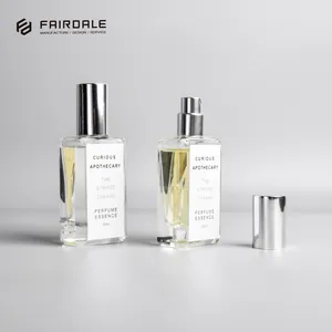 高品质25毫升化妆品包装空透明矩形香水玻璃瓶