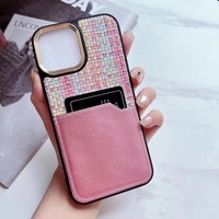 Titulaire de la carte nouveau Style accessoires de téléphone en cuir de luxe coque arrière pour Iphone 11 12 13 14 15 16 17 Pro Max pour Samsung