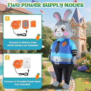 Disfraz inflable de conejo de Pascua, disfraz inflable para fiestas de Pascua, disfraz de mascota, cosplay. - Product Image 4