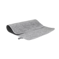 Ensemble de sauna 5 pièces en feutre gris (laine ou polyester) : chapeau, tapis, gants, chaussons, broderie personnalisée, unisexe, toutes saisons, pour le ski