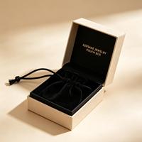 Boîte cadeau en papier avec couvercle et base personnalisés, boîte à bijoux en velours pour montre, collier, sac à cordon avec boîte cadeau