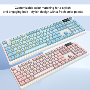 Tùy Chỉnh 108 Key RGB Backlit có dây không dây màng Bàn phím kích thước đầy đủ điện tử màn hình hiển thị OEM bàn phím các nhà sản xuất - Product Image 2