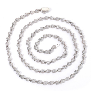 Collares de Hip Hop Premium Personalizados de Plata de Ley 925 con Moissanita VVS y Cuentas, que Pasan la Prueba, Precio por Longitud - Product Image 3