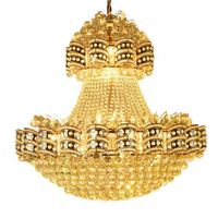 Lustre en cristal K9 doré personnalisable, lampe traditionnelle moderne ovale suspendue pour villa, escalier, design luxueux et creux