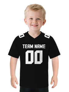 Personalizado niños fútbol americano Rugby varios colores Jersey 100% poliéster duradero transpirable equipo uniforme para juegos de entrenamiento - Product Image 4