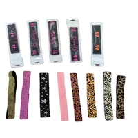 Bandeau élastique jacquard Finny 202405001 3/3,5 cm pour perruque, logo personnalisé, ajustable, protection des oreilles, en polyester