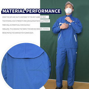 ملابس العمل الصناعية الكهربائية لحماية القوس ، بدلة وملابس فلاش قوس مقاوم للماء - Product Image 4