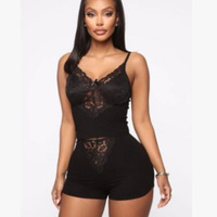 Hochwertige sexy Spitze Mesh Hollow Out Pyjamas Strick Pyjama Set Damen Nachtwäsche