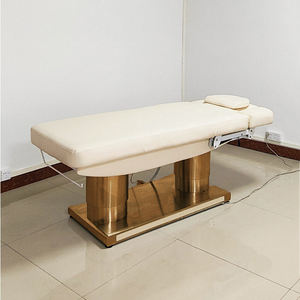 יופי ספא מיטת ספא להתאמה אישית זהב כפולה בסיס נירוסטה 3/4 מנוע טיפול קוסמטי מתכוונן טיפול קוסמטי ספא עיסוי - Product Image 4
