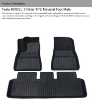 Alfombrillas Nuevas para Auto Tesla Modelo 3 2017-2019, Color Negro, para Conducir con Volante a la Izquierda/Derecha, Antideslizantes, Impermeables, de TPE Resistente, para Todo Clima
