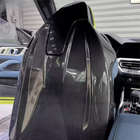Protection de dossier de siège en fibre de carbone sèche pour voiture, accessoire de décoration intérieure pour BMW M3 M4 G80 G82 G83