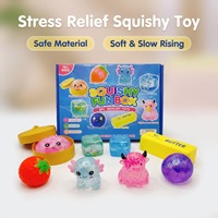 Nouvel ensemble de jouets anti-stress pour enfants, en TPR à récupération lente, doux et mignons, en forme de boulettes de fruits, coffret cadeau d'Halloween