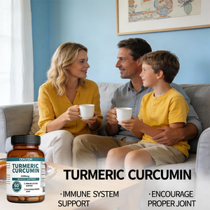 Kurkuma Curcumin 1500mg Kapseln - Natürliche Muskel- und Gelenkunterstützung für Erwachsene - 60 Stück Immunsystem-Gesundheitsformel OEM - Product Image 4