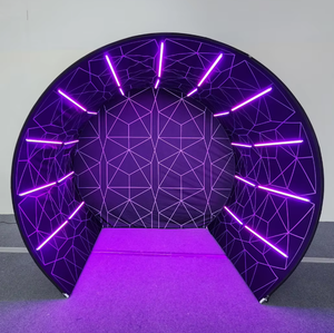 Nouvelle Cabine Photo 2026 avec Toile de Fond pour Événements et Salons Professionnels, Tunnel Semi-Circulaire avec Lumières RGB, Cabine Ronde 360° Tendance - Product Image 1