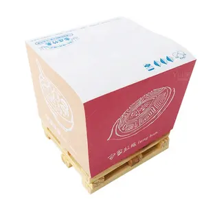 Promotional Fancy paper cube block sticky note on wooden pallet with customize printing