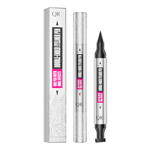 Nouveau stylo eyeliner triangulaire imperméable, résistant à la transpiration et aux bavures, tube <span class=keywords><strong>argenté</strong></span>, double embout, eyeliner liquide 2-en-1 - Product Image 5