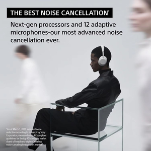 Casque sans fil supra-auriculaire Sony WH-1000XM6 avec annulation de bruit intelligente IA, autonomie de 30h, idéal pour les voyages et le bureau - Product Image 4