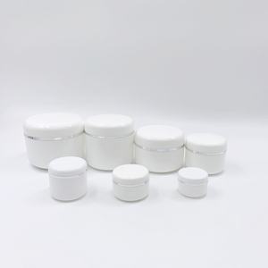 Factory Price 10g 15g 20g 30g 50g 100g Plastic Cream Container Empty White Cosmetic Jar with Silver Line Lid - Product Image 6
