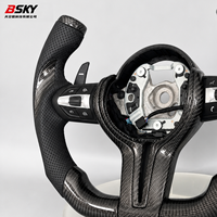 Volant perforé en cuir de type avion pour BMW Séries 3 et 5 (F10, M5, F20, F30, M3, F15, F26, M4, M2, F11, F12, E70, E88, E90)