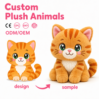 Boneka Gajah Oranye Custom, Mainan Hewan Isi Lembut OEM ODM Lucu untuk Hadiah Ulang Tahun Anak EN71 CE CPC