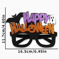 Grandes lunettes de déguisement d'Halloween style araignée violette, accessoires de fête à motifs variés