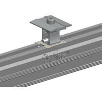 ARTSIGN AL6005-T5 Accessoires complets assortis pour kit de montage de rail solaire en aluminium AS-CR01 pour toit photovoltaïque