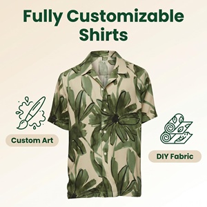 Camicia Hawaiana da Uomo a Maniche Corte con Stampa Integrale a Motivo Floreale Acquerello, Ideale per Vacanze al Mare e Tempo Libero - Ordine all'Ingrosso - Product Image 4
