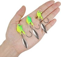 Têtes de gabarit de pêche lumineuses aux UV têtes de gabarit Swimbait avec lame de saule luminescent coloré peint poids rotatif prêt à être expédié