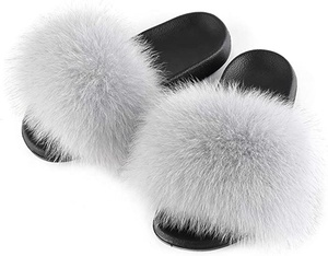 Sandalias con plataforma china para mujer, calzado con plumas de pelo, para casa, venta al por mayor, <span class=keywords><strong>2021</strong></span> - Product Image 1