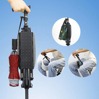 N28SGR- # I1 #   Canne de marche pour personnes âgées avec perles flottantes, assise pliable, ouverture en un clic, support triangulaire en alliage d'aluminium