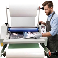 Machine à plastifier thermique double face, largeur 320 mm, plastifieuse à froid et à chaud, 9 vitesses réglables