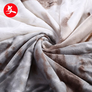 ผ้าห่มขนแกะพิมพ์ลายหมาป่าสีขาวแบบกำหนดเอง ผ้าห่มขนแกะฟลานเนลเชอร์ปา - Product Image 4